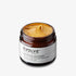 Evolve Organic Beauty Bio-Retinol Gold Mask in brown glass jar whit gold texture swirl on off white background with shadow behind