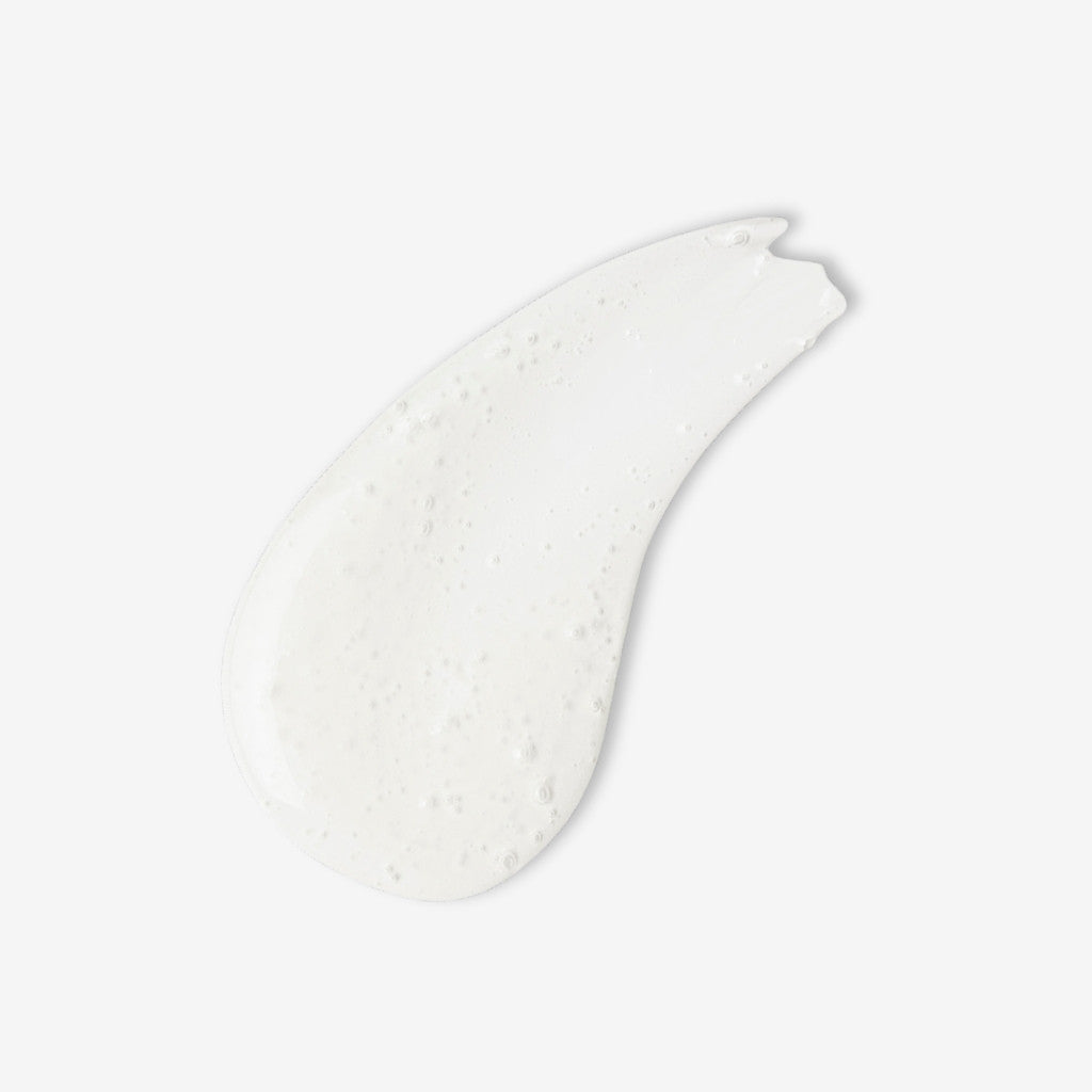 Clear gel like swatch showing texture of pure tranquility wash