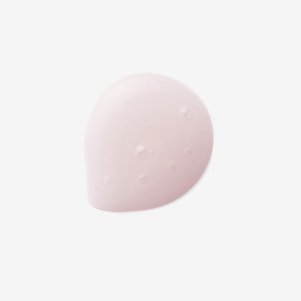 Pale pink cream like swatch showing texture of resveratrol + niacinamide Serum