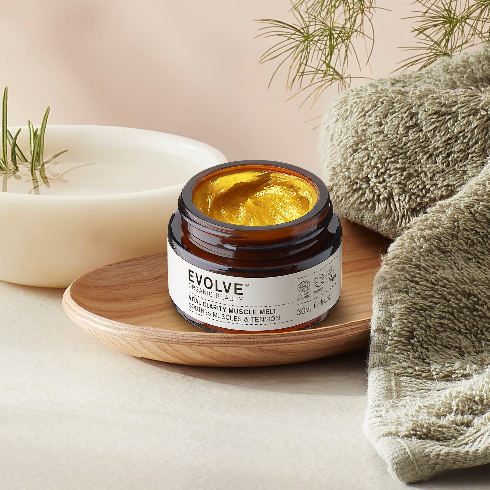Evolve Organic Beauty Body Moisturiser Vital Clarity Muscle Melt Balm
