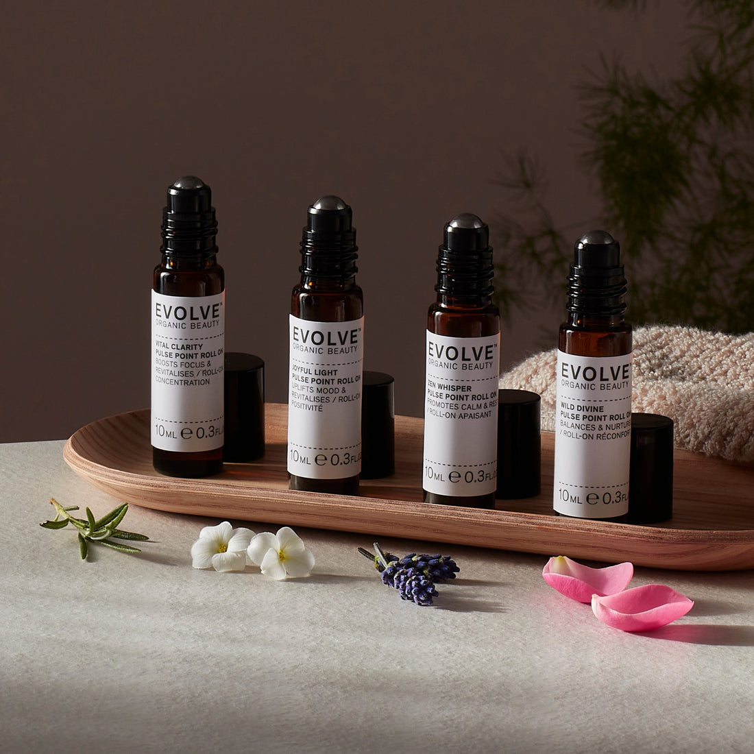 Evolve Organic Beauty Gift Set / Bundle Aromatherapy Rollerball Collection