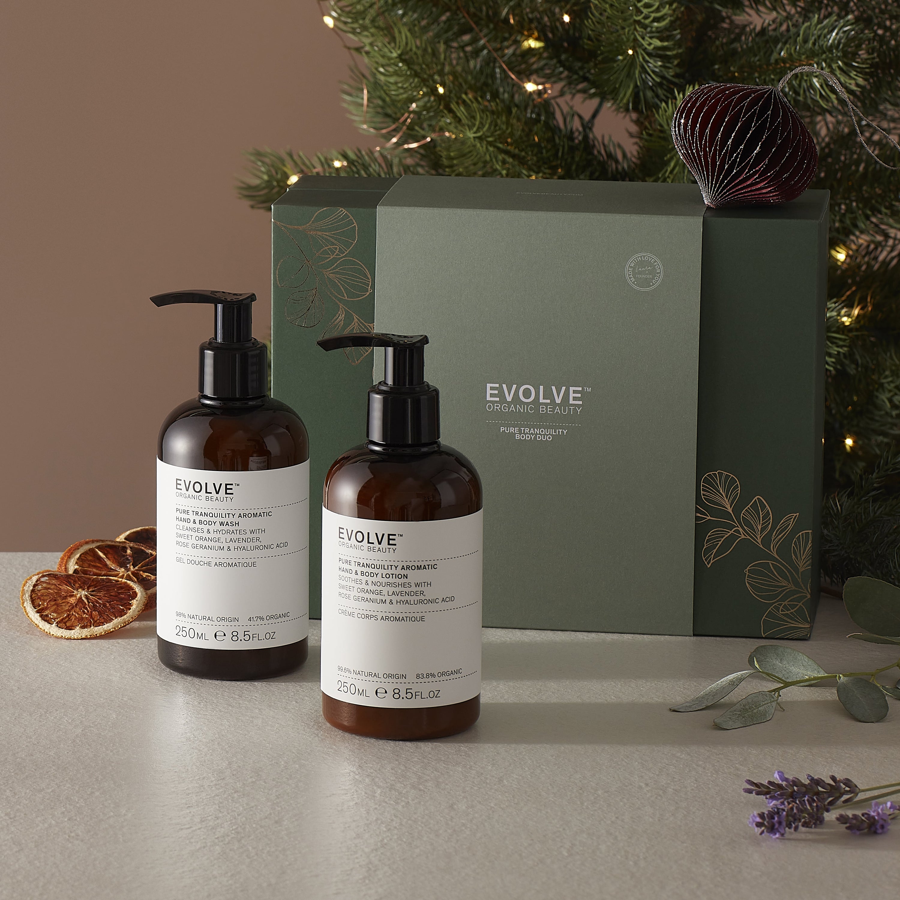 Evolve Organic Beauty Gift Set / Bundle Pure Tranquility Body Duo