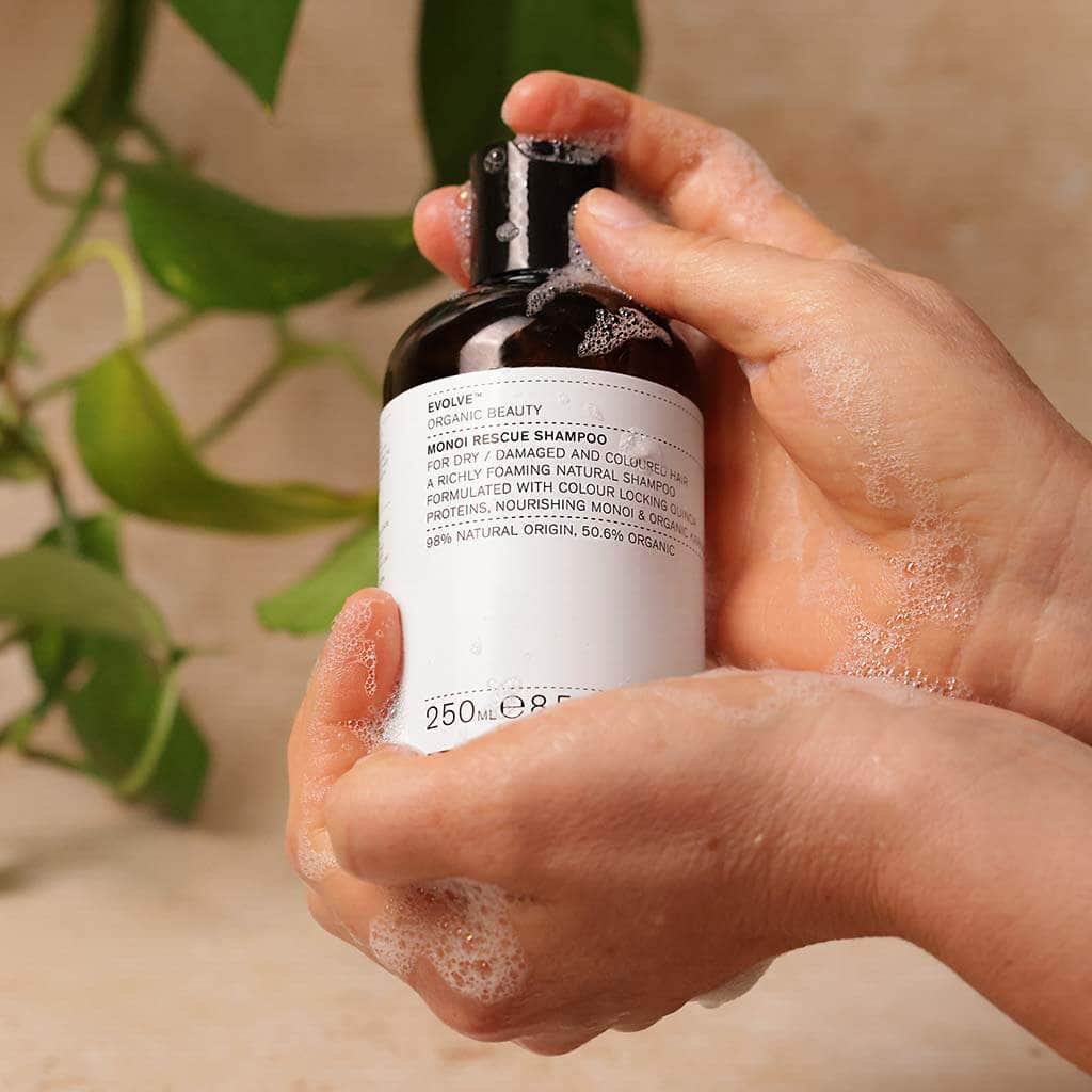Evolve Organic Beauty Shampoo Monoi Rescue Natural Shampoo