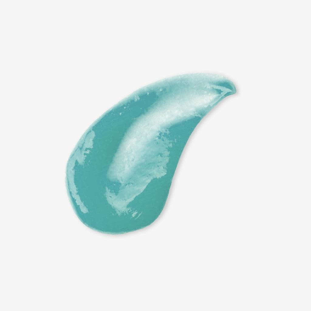Blue balm like swatch showing texture of Blue Tansy Beauty Balm
