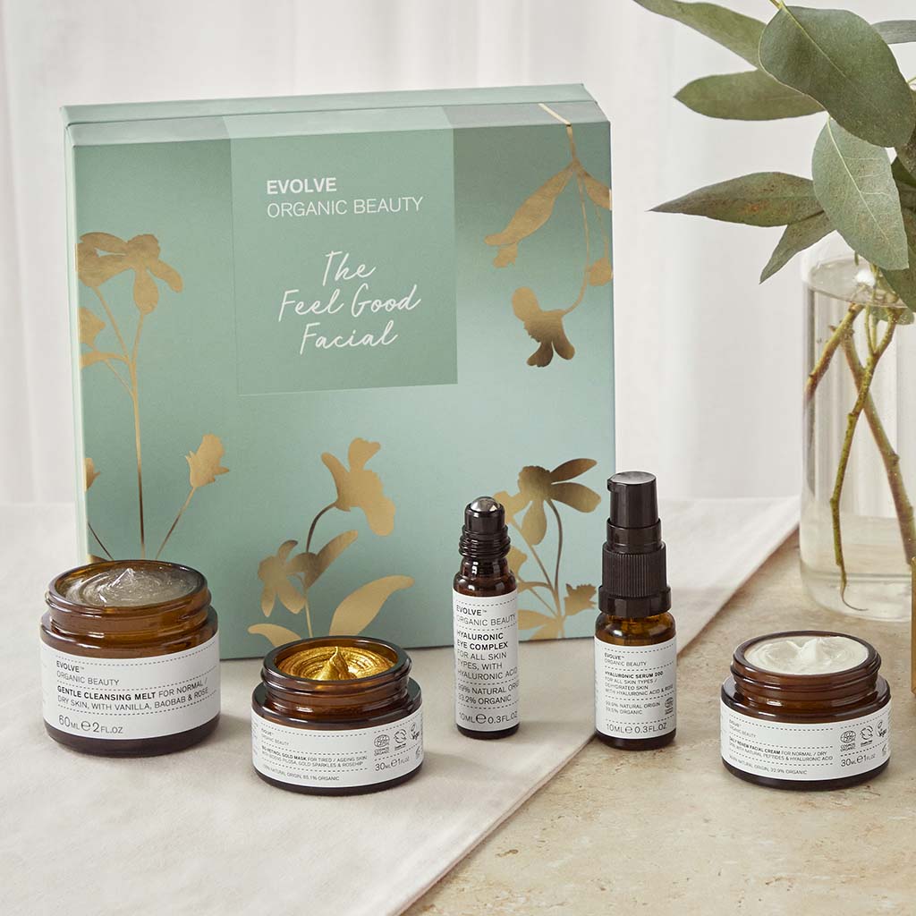 feel good facial evolve organic skincare christmas beauty gift set