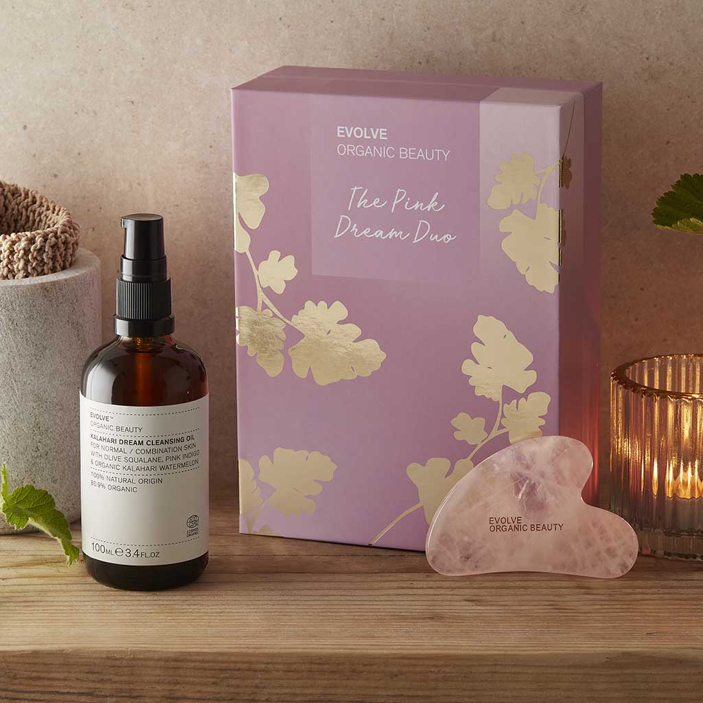 pink dream duo evolve organic skincare christmas gift set