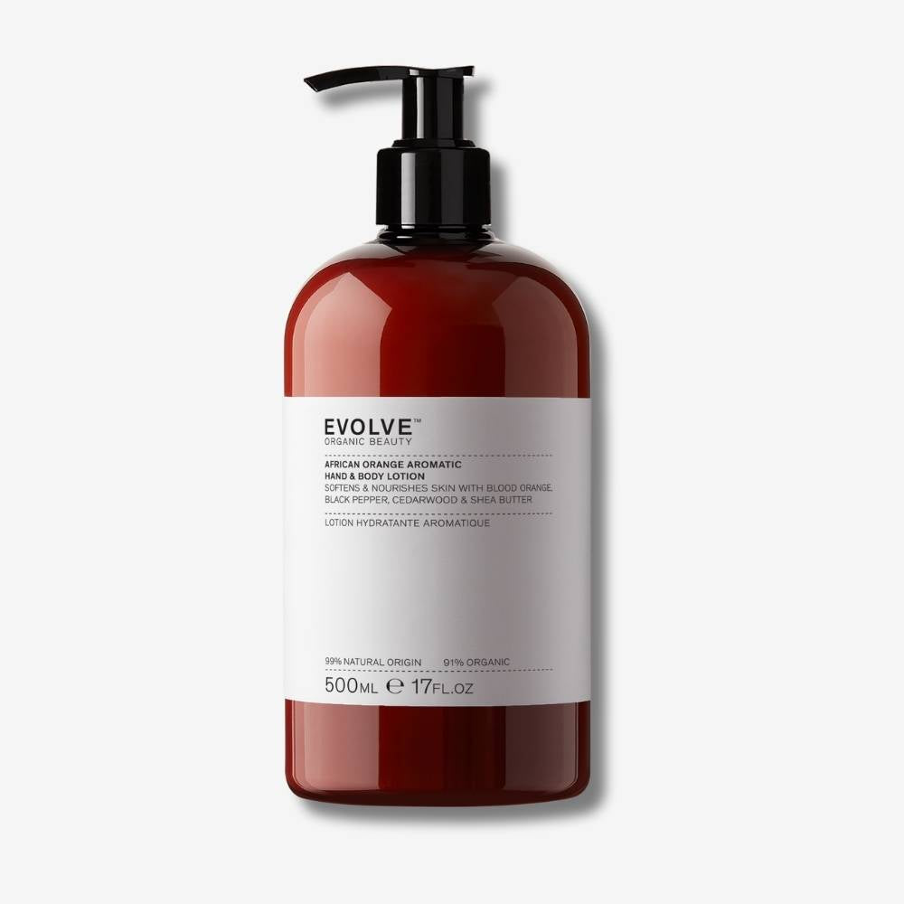 Evolve Organic Beauty Body Moisturiser African Orange Aromatic Hand &amp; Body Lotion - Supersize