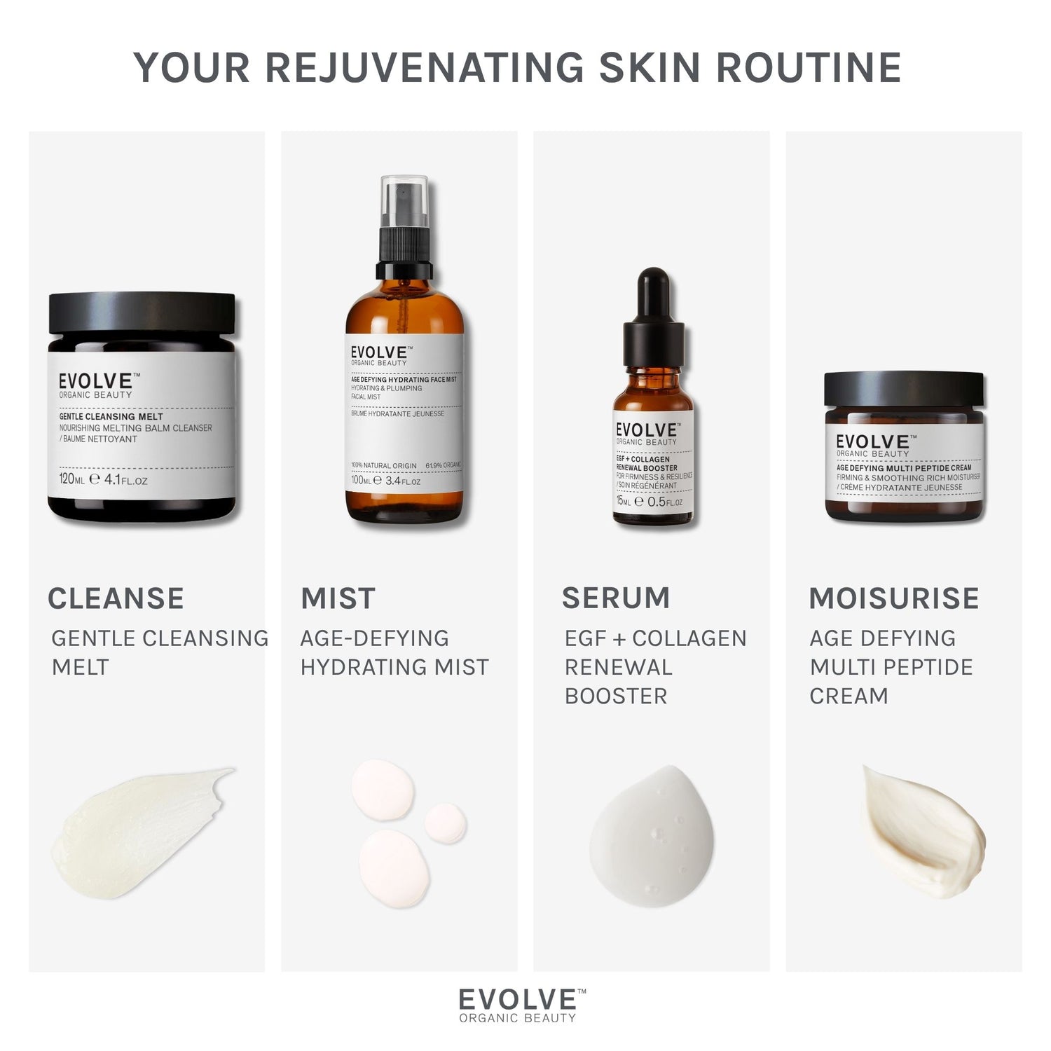 Evolve Organic Beauty Face Serum EGF + Collagen Renewal Booster