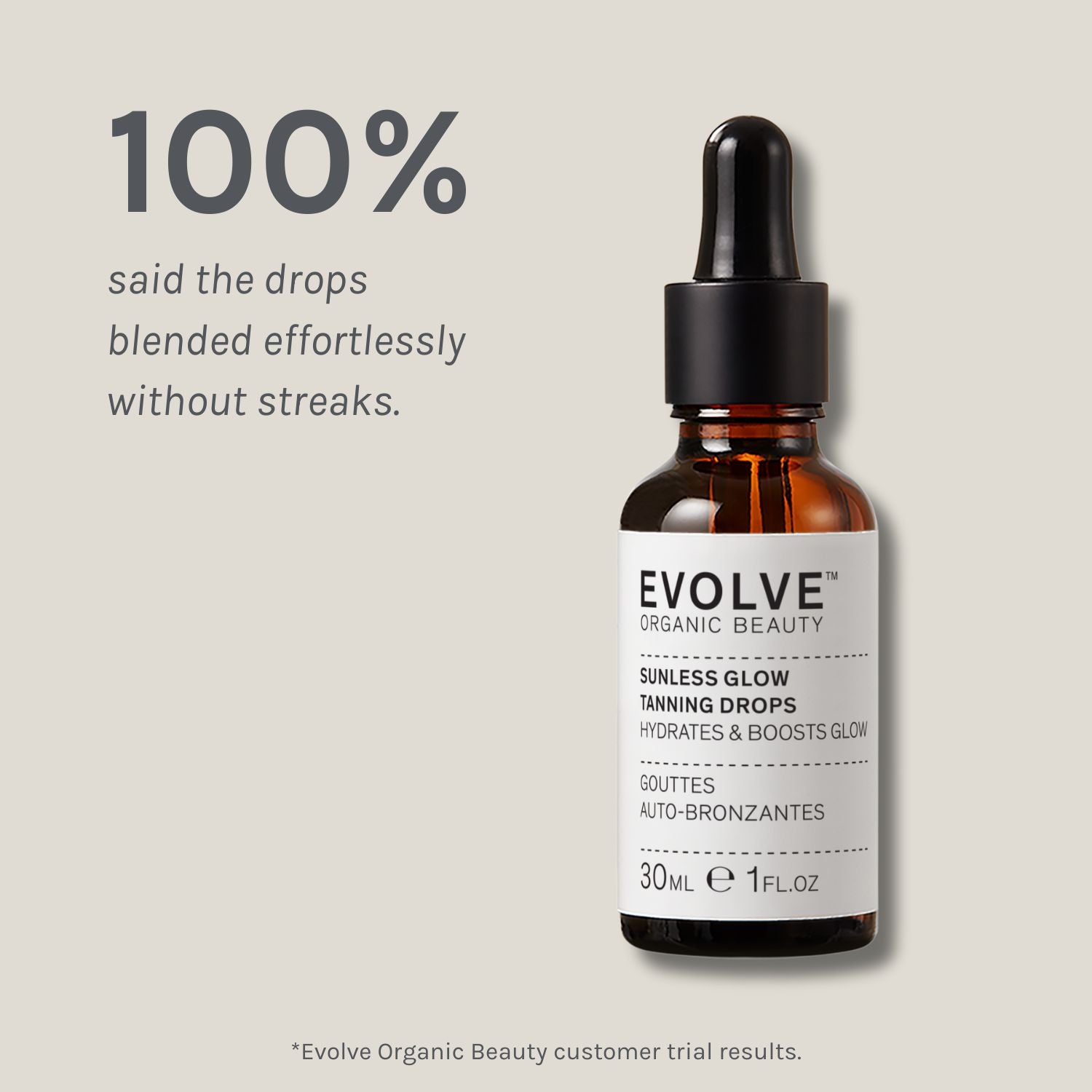 Evolve Organic Beauty Face Serum Sunless Glow Self Tanning Drops