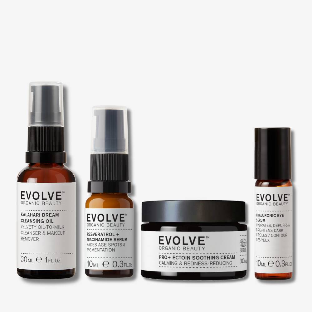 Evolve Organic Beauty Gift Set / Bundle Flawless Four Skincare Bundle - Pregnancy Friendly
