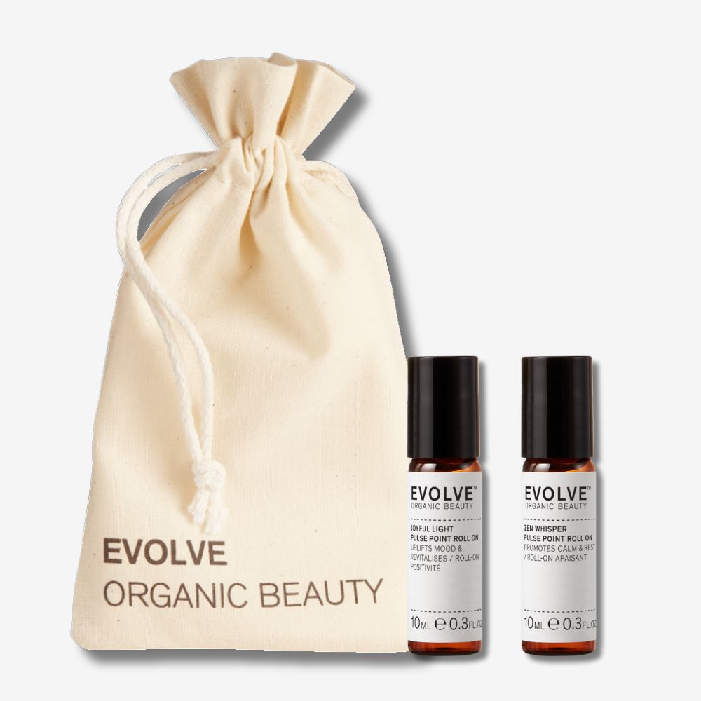 Evolve Organic Beauty Gift Set / Bundle Joyful Whisper Pulse Point Roll On Duo