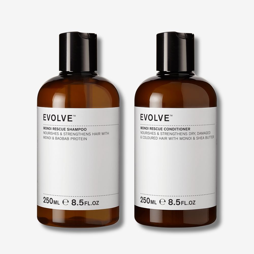 Evolve Organic Beauty Hair Care Monoi Rescue Shampoo &amp; Conditioner Duo - USA