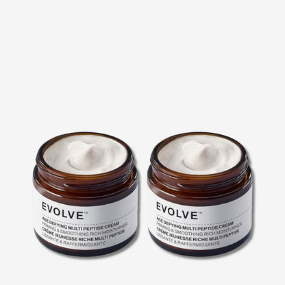 Evolve Organic Beauty Moisturiser Age Defying Multi Peptide Cream Duo - USA