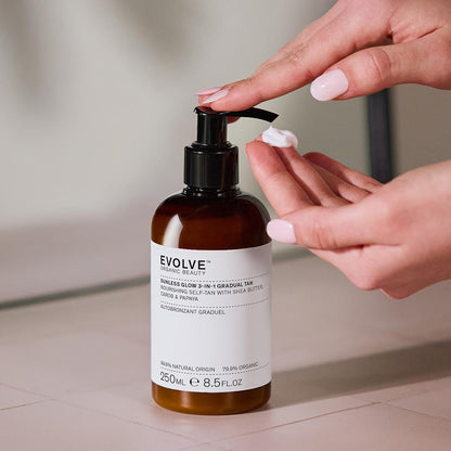 Evolve Organic Beauty Tanning Lotion Sunless Glow 3-in-1 Gradual Tan - Supersize