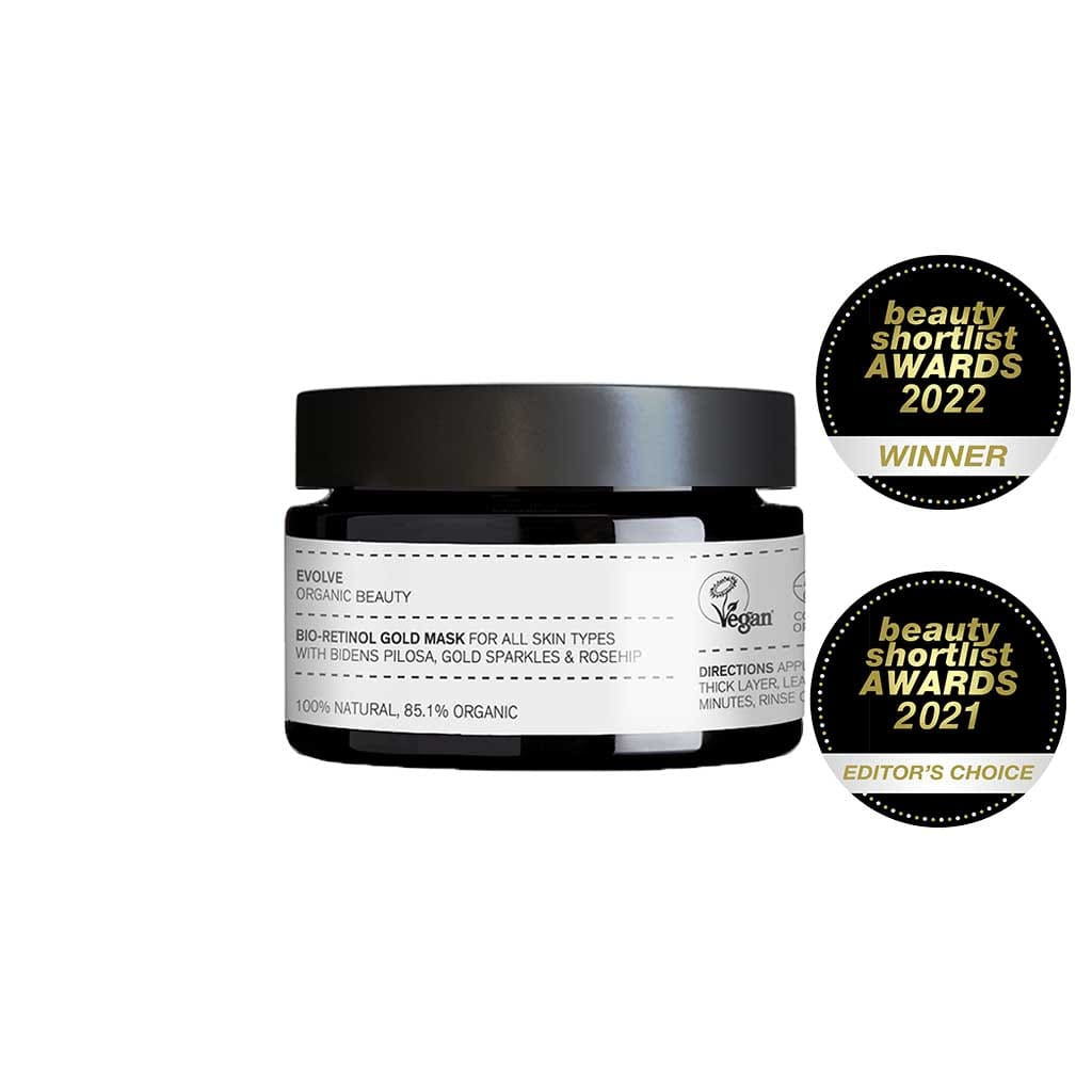 Evolve Organic Beauty Travel Size Bio-Retinol Gold Face Mask Travel Size