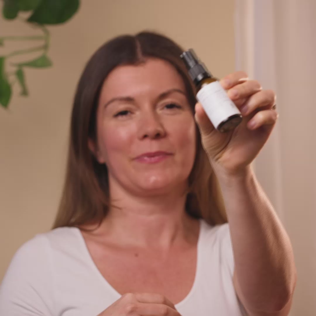 video of woman applying peptide 360 serum