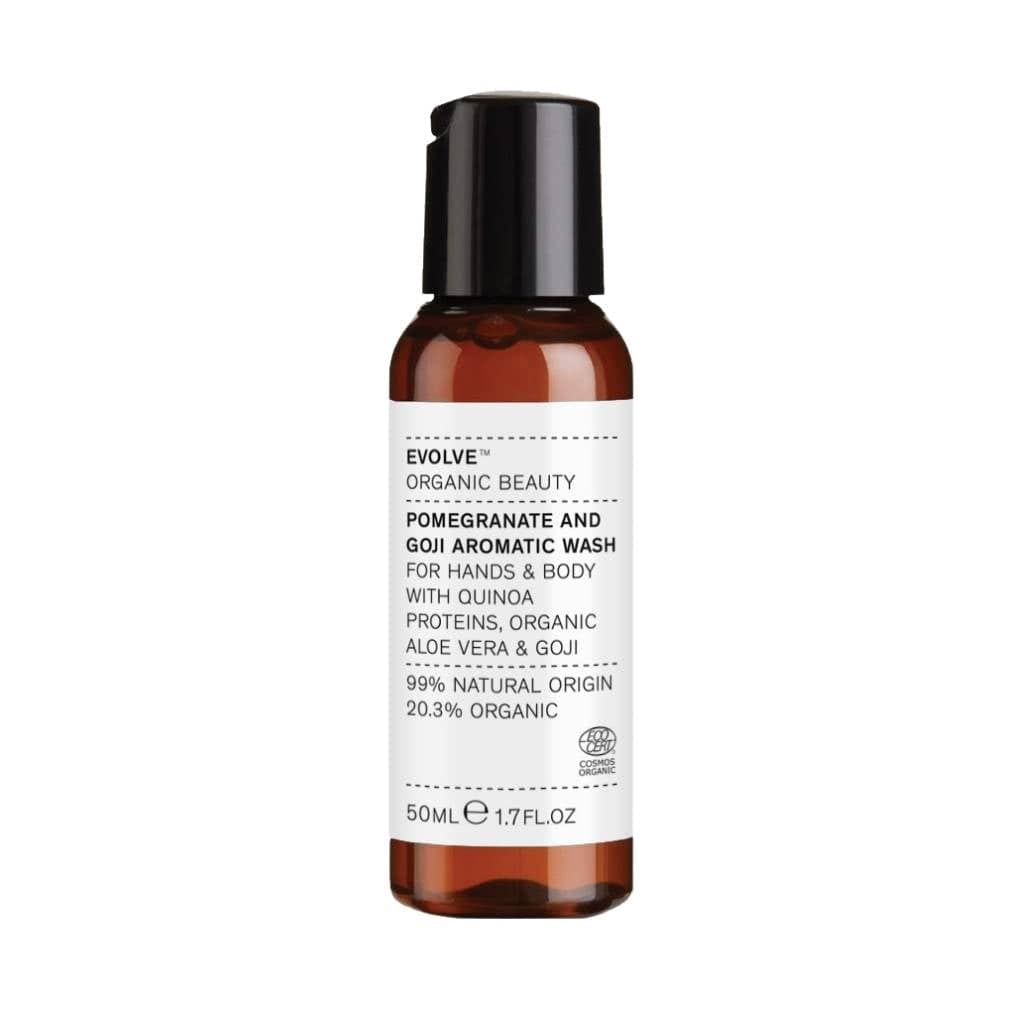 Evolve Travel Size Pomegranate and Goji Aromatic Hand &amp; Body Wash - Travel Size